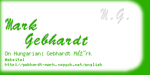 mark gebhardt business card